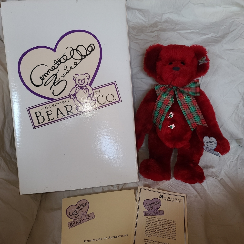 Annette Funicello Rosie Christmas Bear in Original Box W/ COA